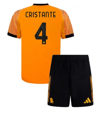 AS Roma Bryan Cristante #4 Bortaställ Barn 2025-26 Kortärmad (+ Korta byxor)